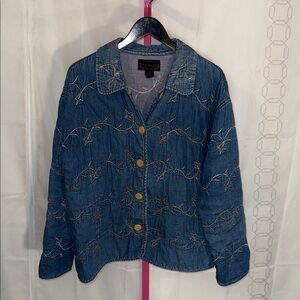 New Directions Blue Denim Soft 100% Cotton Jacket